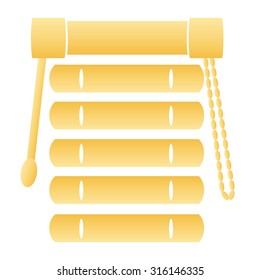 brown horizontal blinds
