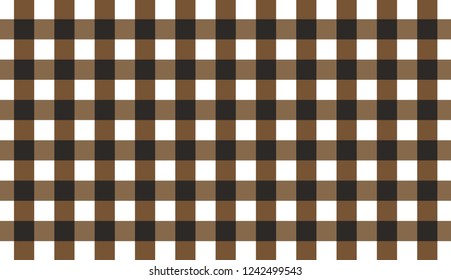 Brown horizontal Gingham pattern.Texture from rhombus for - plaid, tablecloths, clothes, shirts, dresses, paper, bedding, blankets, quilts and other textile products.Vector illustration.EPS-10.