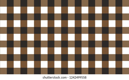 Brown horizontal Gingham pattern.Texture from rhombus for - plaid, tablecloths, clothes, shirts, dresses, paper, bedding, blankets, quilts and other textile products.Vector illustration.EPS-10.