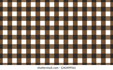 Brown horizontal Gingham pattern.Texture from rhombus for - plaid, tablecloths, clothes, shirts, dresses, paper, bedding, blankets, quilts and other textile products.Vector illustration.EPS-10.
