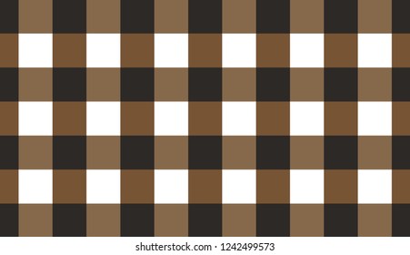 Brown horizontal Gingham pattern.Texture from rhombus for - plaid, tablecloths, clothes, shirts, dresses, paper, bedding, blankets, quilts and other textile products.Vector illustration.EPS-10.