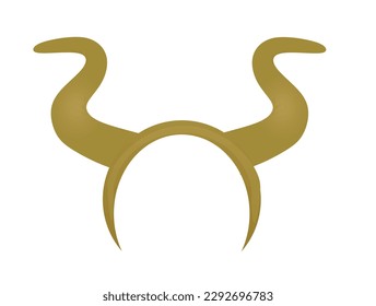 Brown horns mask. vector illustration