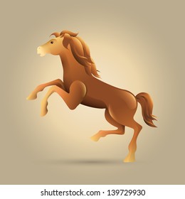 the brown horse