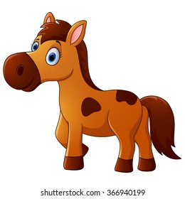 Brown horse cartoon