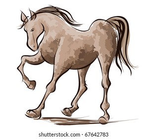 Brown Horse, raster also available