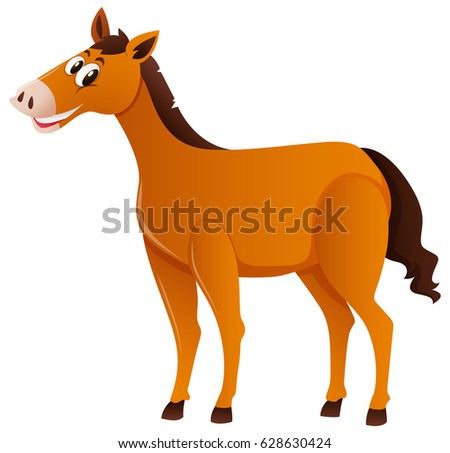 Similar – Image, Stock Photo Brown horse standing on a green field