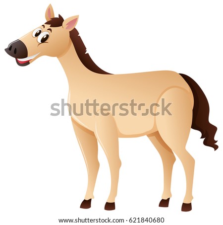 Similar – Image, Stock Photo Brown horse standing on a green field