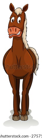 Similar – Image, Stock Photo Brown horse standing on a green field