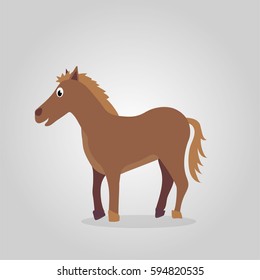 brown horse standing vector