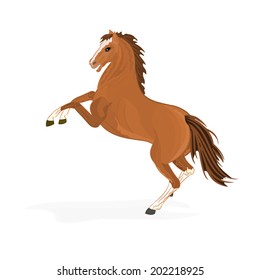 Brown horse vector illustration