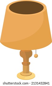 Lámpara de casa marrón, ilustración, vector sobre fondo blanco.
