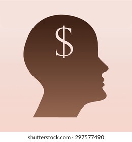 Brown human profile picture 