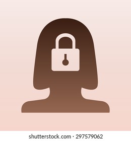Brown human profile picture