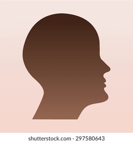 Brown human profile picture 