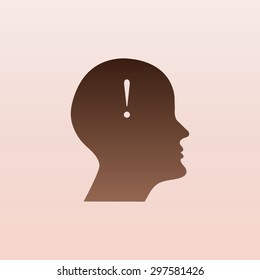 Brown human profile picture