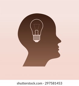 Brown human profile picture