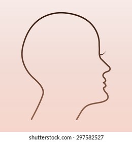 Brown human profile picture