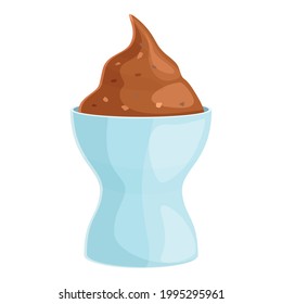 Brown ice cream icon. Cartoon of Brown ice cream vector icon for web design isolated on white background