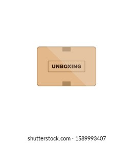 brown icon box design for shipping