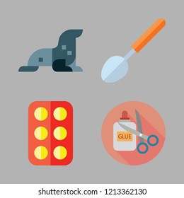 brown icon set. vector set about eggs, handcraft, ladle and sea lion icons set.
