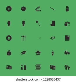 brown icon. brown vector icons set mushrooms, travelling luggage, coffee beans and open box