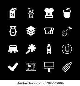 brown icons set with map, capsule and tick vector set