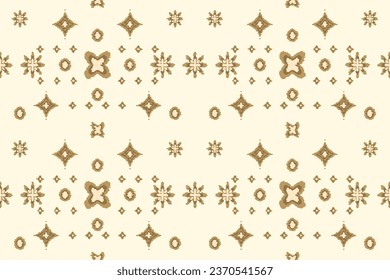 Brown Ikat Geometric Pattern Abstract Texture Background. Seamless. Tile. Wallpaper. Illustration