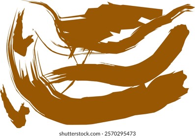 Brown ink scribble Background with Chaotic and White Abstract Scratch Pattern with Halftone Style. Brushstroke Illustration for Banners, Posters or Sports.
