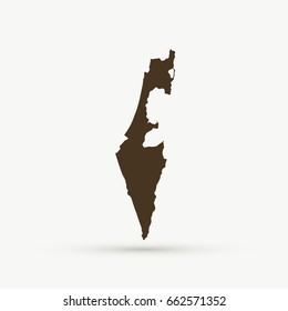 Brown Israel Map Illustration