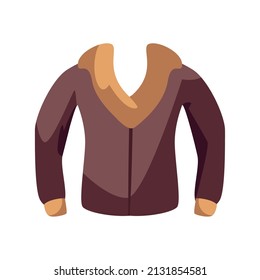 brown jacket design over white