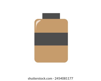 tarro marrón sobre fondo blanco