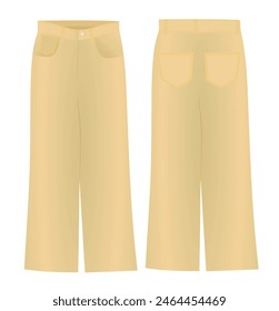 Pantalón vaquero marrón. Ilustración vectorial