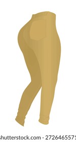 Brown  jeans pants. vector illustration
