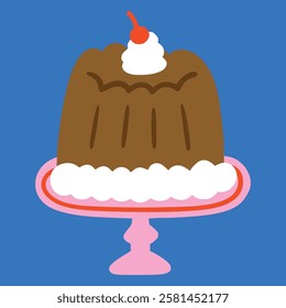 Brown jelly party doodle, illustration, simple, minimalist, hand-drawn, playful, clean, cute, aesthetic and friendly