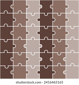 Brown jigsaw pattern. jigsaw line pattern. jigsaw seamless pattern. Decorative elements, clothing, paper wrapping, bathroom tiles, wall tiles, backdrop, background.