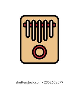 Brown Kalimba Icon Vector Illustration