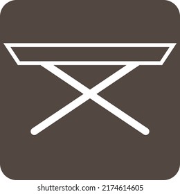 Brown kitchen table, illustration, vector on a white background.