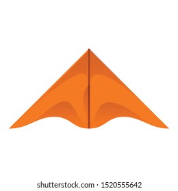 Icono de cometa marrón. Dibujo de un icono del vector de cometa marrón para el diseño web aislado en fondo blanco
