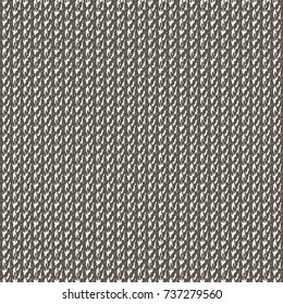 Brown knitwear pattern. Jersey texture. Abstract vector.