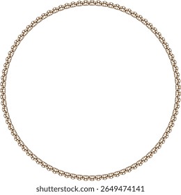  Brown Lace Round Frame – Vintage Circular Ornament