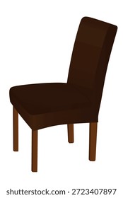 Sillón negro marrón. Ilustración vectorial	