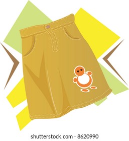  brown lady skirt 	