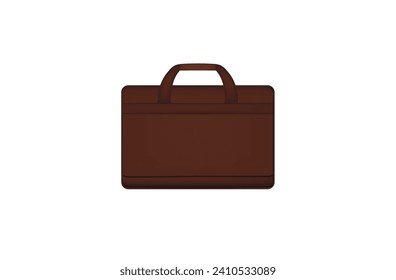 Brown laptop bag. vector illustration