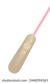 Brown laser pointer. vector illustration