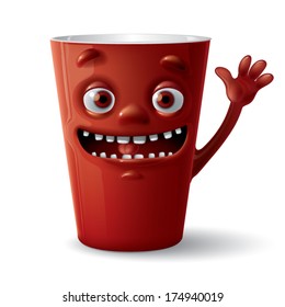 brown laughing cup