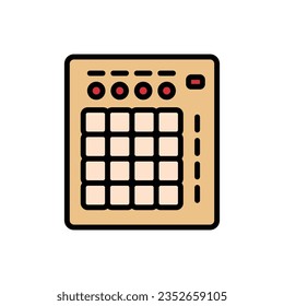 Brown Launch Pad Icon Vector Illustration