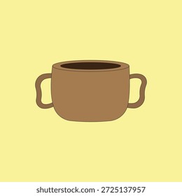 Ilustração de vetor de cesta de lavanderia marrom