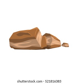 Brown Layered Rock Isolated Element Of Forest Landscape Design For The Flash Game Landscaping Purposes