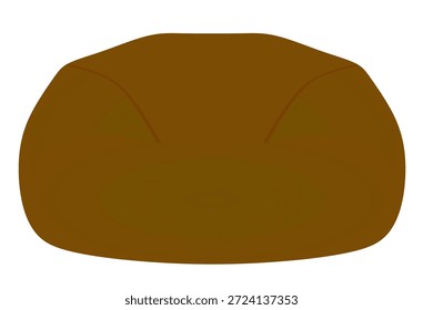 Brown lazy bag. vector illustration	