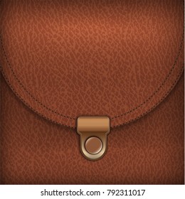 Brown leather bag background